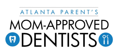 Atlanta Parent's Mom-Approved Dentists logo with tooth and family icons