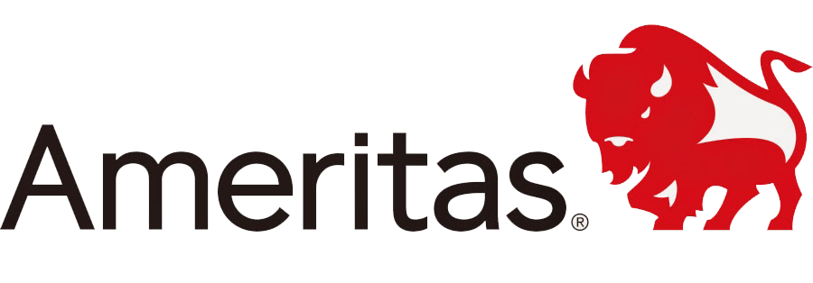 Ameritas logo with red lion symbol and black text on white background.