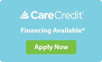 CareCredit financing available button with Apply Now call-to-action for dental services